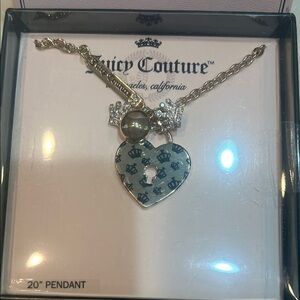 Juicy Couture Gold and Silver Crown Heart Necklace